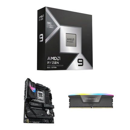 AMD Ryzen 9 9950X3D2 Procesador 16 Núcleos 4.3 GHz con ASUS ROG Strix X870E-E Gaming WiFi y 32GB DDR5-6000