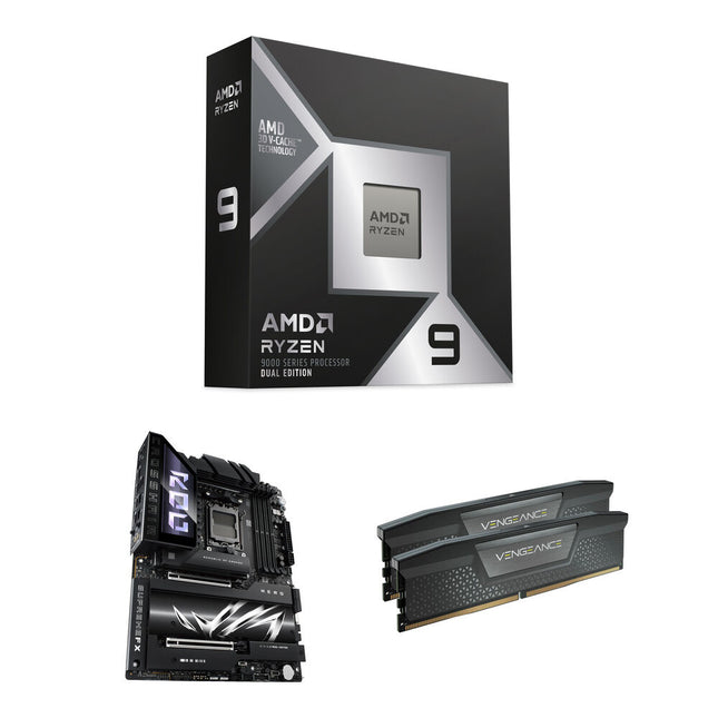 AMD Ryzen 9 9950X3D2 Procesador 16 Núcleos 32 Hilos 4.3 GHz + ASUS ROG Crosshair X870-E Hero Placa + Corsair 32GB DDR5 6000 MHz RAM