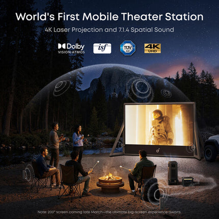 NEBULA BY ANKER X1 Pro Proyector Láser 3500 Lúmenes UHD 4K Corta Distancia con Micrófonos Inalámbricos
