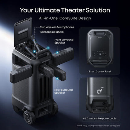 NEBULA BY ANKER X1 Pro Proyector Láser 3500 Lúmenes UHD 4K Corta Distancia con Micrófonos Inalámbricos