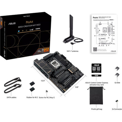 ASUS ProArt B850-CREATOR NEO WiFi AM5 Placa Base ATX con 4 ranuras DDR5 y 3 M.2 PCIe