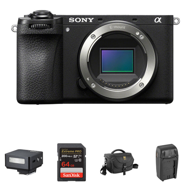 Sony a6700 Cámara Sin Espejo 26MP UHD 4K 120p Mini Flash Kit