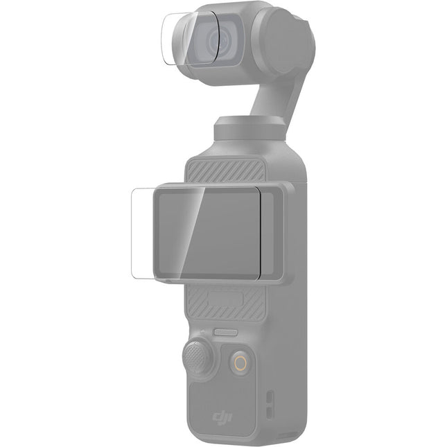 TELESIN Protector de pantalla antirreflejo 9H para DJI Osmo Pocket 3 2.5D Edges Set