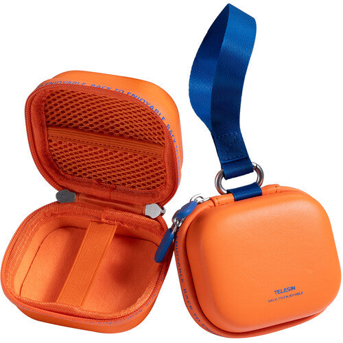 TELESIN DisAdv Mini Estuche para Cámara de Acción Resistente al Agua y Golpes Naranja
