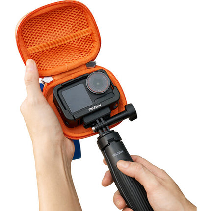 TELESIN DisAdv Mini Estuche para Cámara de Acción Resistente al Agua y Golpes Naranja