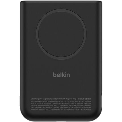Belkin UltraCharge Pro Power Bank 10000mAh Negro Carga Rápida 30W