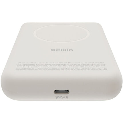 Belkin UltraCharge Pro Power Bank 10K 10000mAh Carga rápida 30W y carga inalámbrica magnética 25W con soporte y pantalla digital