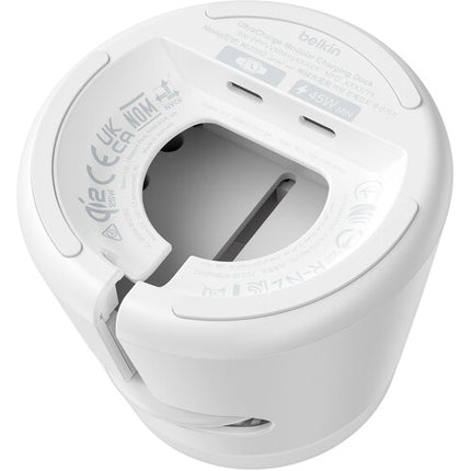 Belkin UltraCharge Modular Base de Carga 3 en 1 Qi2 25W Blanca