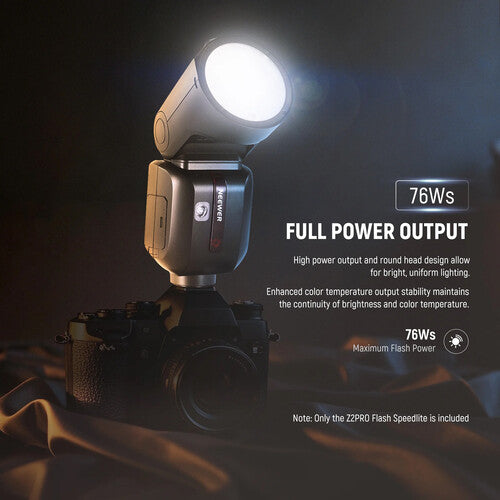 Neewer Z2PRO-F Flash Speedlite para FUJIFILM 76Ws Batería Litio USB-C