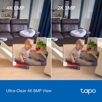 TP-Link Tapo C260 Cámara de Seguridad Interior UHD 4K Pan y Tilt con Visión Nocturna 40 pies 2 Pack