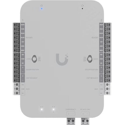 Ubiquiti UniFi Access Retrofit Hub Control para dos puertas uso interior DIN Rail