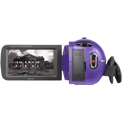 Minolta MN4K35NV Videocámara UHD 4K IR Visión Nocturna 13MP 18x Zoom Digital