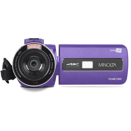 Minolta MN4K35NV Videocámara UHD 4K IR Visión Nocturna 13MP 18x Zoom Digital