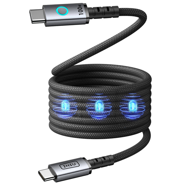 INIU Leopard Cable USB-C Magnético 100W Nylon Trenzado 1.2m