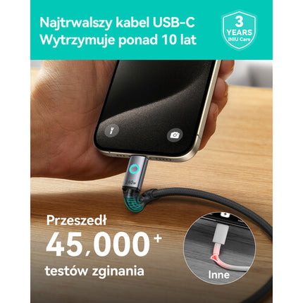 INIU Leopard Cable USB-C Magnético 4 Pies 240W Nylon Trenzado
