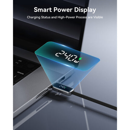 INIU Leopard Cable USB-C 240W 6.6 Pies Pantalla Digital 480Mb/s