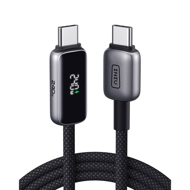 INIU Leopard Cable USB-C 240W 6.6 Pies Pantalla Digital 480Mb/s