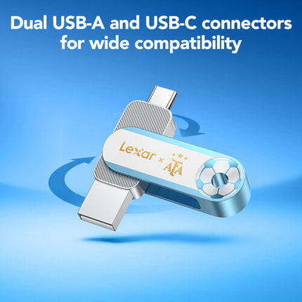 Lexar 128GB JumpDrive Dual Drive D500 USB 3.2 Gen 1 Memoria Flash USB-C USB-A 400 MB/s Lectura 360 MB/s Escritura