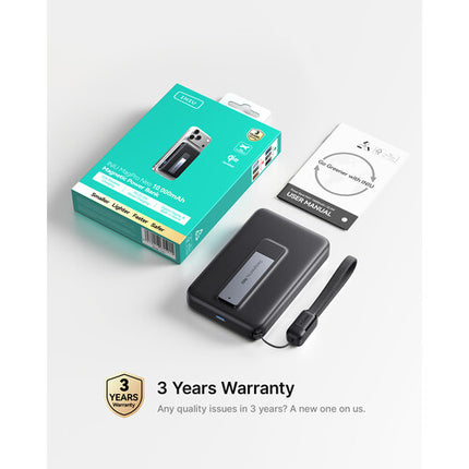 INIU PX51 Power Bank 10000mAh Batería Carga Inalámbrica 15W USB-C