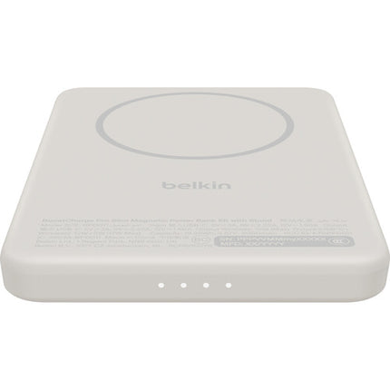 Belkin BoostCharge Slim Power Bank Magnético con Soporte 5000mAh 15W Qi2 y Cable USB-C 2'