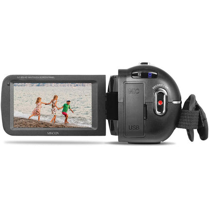 Minolta MN4K35NV Videocámara UHD 4K Con Visión Nocturna y Pantalla Táctil 3 Pulgadas