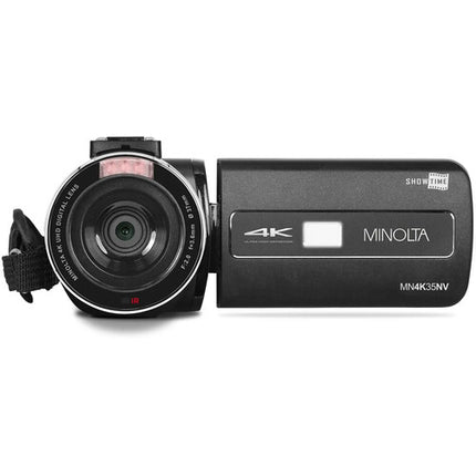 Minolta MN4K35NV Videocámara UHD 4K Con Visión Nocturna y Pantalla Táctil 3 Pulgadas