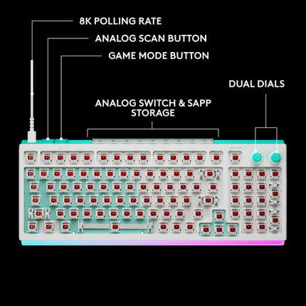 Logitech G512 X 98 Teclado Mecánico Dual Swap Switches Táctiles RGB