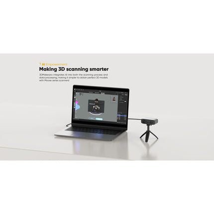 3DMakerPro Moose Premium Escáner 3D 0.03mm Precisión 10 fps Velocidad con Trípode y Plato Giratorio