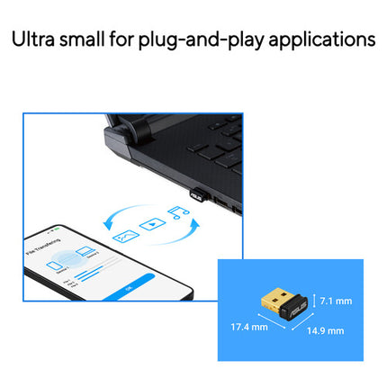 ASUS USB-BT600 Adaptador USB Bluetooth 6.0 Rango 10m Velocidad 3Mb/s