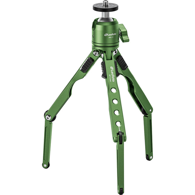 Leofoto MT-03 Tripode Mini de Mesa con Cabezal Bola Capacidad 2kg Altura 2.5-13.5cm Verde
