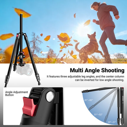 Neewer TP63 Trípode con Cabezal de Bola Altura 90.6 Pulgadas Capacidad 22 lb