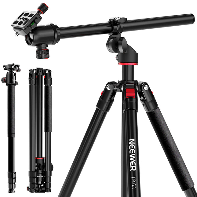 Neewer TP63 Trípode con Cabezal de Bola Altura 90.6 Pulgadas Capacidad 22 lb