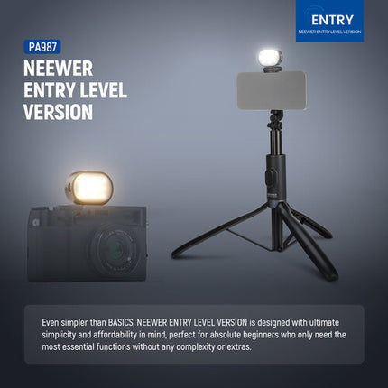 Neewer 2-en-1 Palo Selfie y Trípode 61 Pulgadas con Luz LED