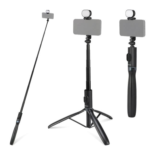 Neewer 2-en-1 Palo Selfie y Trípode 61 Pulgadas con Luz LED