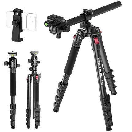 Neewer BASICS TP66 Trípode de Aluminio 64.5" con Rótula Carga 22 lb