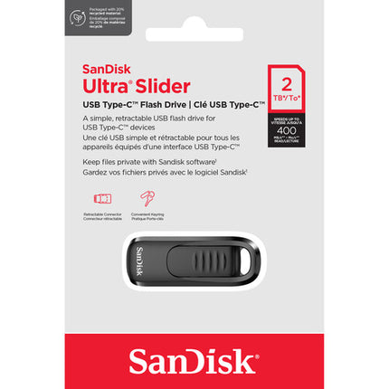 SanDisk 2TB Ultra Slider Memoria USB-C 3.2 Gen 1 400 MB/s