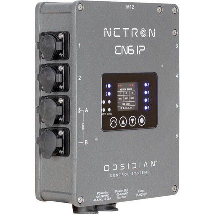 Obsidian EN6 IP Art-Net sACN a nodo DMX con pantalla OLED 1.8" y cable IP66 bloqueo