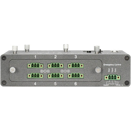 Obsidian EN6D Nodo Ethernet DMX para montaje en riel DIN con pantalla OLED 1.3" y soporte PoE