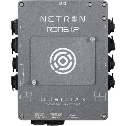 Obsidian RDM6 IP DMX RDM Splitter 6 Salidas XLR 5 Pines IP66