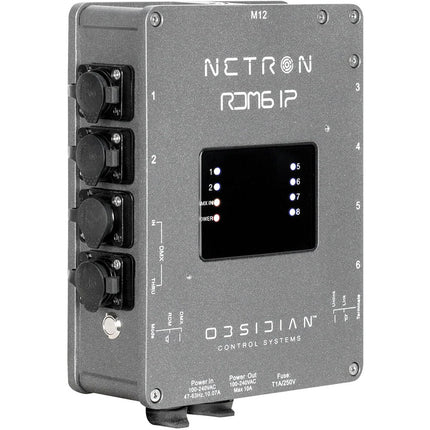 Obsidian RDM6 IP DMX RDM Splitter 6 Salidas XLR 5 Pines IP66