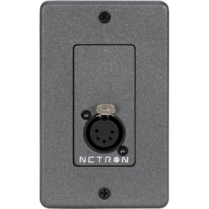 Obsidian WP1DO NETRON Placa de Pared DMX 5 Pines XLR 1-Gang