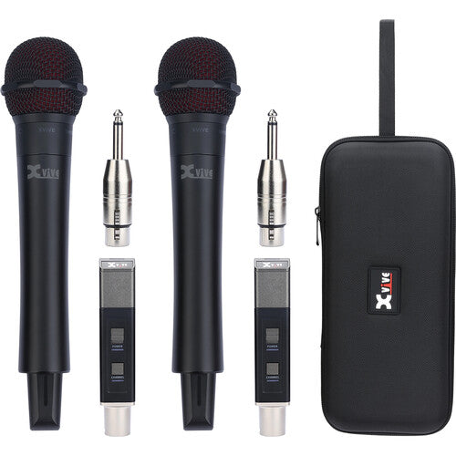 Xvive Audio M5D Sistema Inalámbrico de Micrófono de Mano 5.8 GHz 100' Alcance 24-Bit 48 kHz