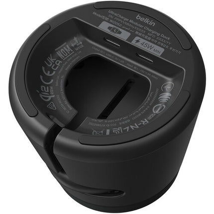 Belkin UltraCharge Modular Base de carga inalámbrica Qi2 25W 3 en 1 negra