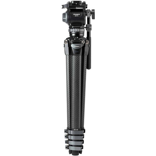 Fotopro O-9 Trípode de Fibra de Carbono 61.3 pulg Altura Máx con Cabezal MH-12 Fluid