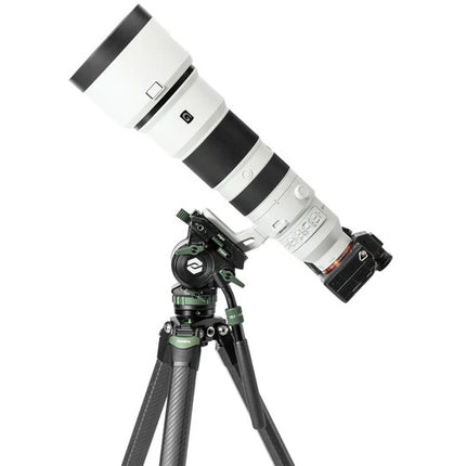 Fotopro O-9 Trípode de Fibra de Carbono 61.3 pulg Altura Máx con Cabezal MH-12 Fluid