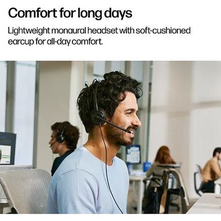 HP POLY Mission 425 Auriculares USB con micrófono 32mm y control en línea