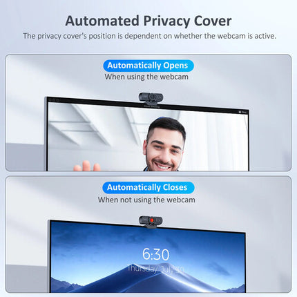 NexiGo HelloCam Full HD Webcam 1080p 30fps 90° Campo de Visión USB-C