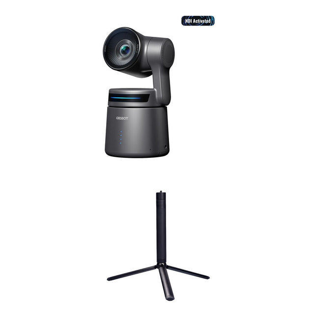 OBSBOT Tail Air Cámara PTZ 4K con Zoom 4x Kit con Trípode Extensible