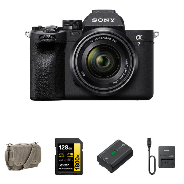 Sony a7 IV Cámara Sin Espejo 33MP 10 fps con Lente 28-70mm y Kit Essentials Plus