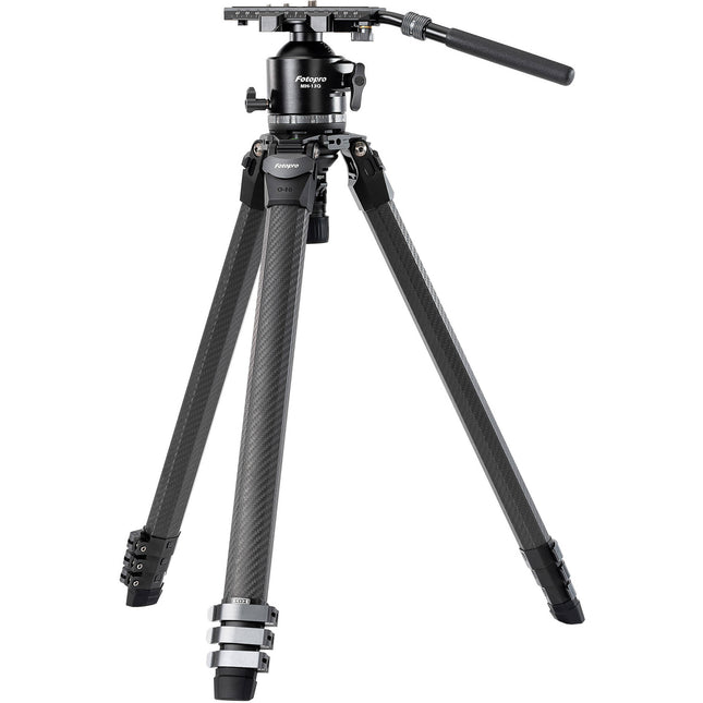 Fotopro O-10 Trípode de Fibra de Carbono con Cabezal MH-13Q 170 kg 170 cm
